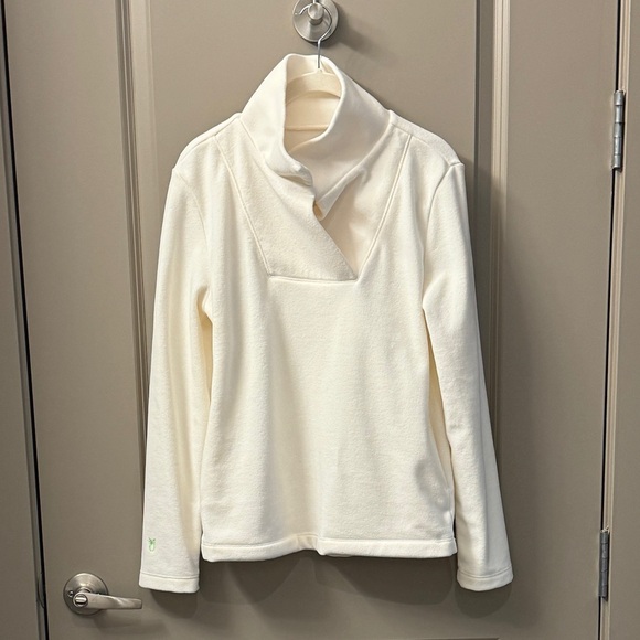 HP! ππ NWOT Dudley Stephens Sheffield Island Pullover in Terry Fleece, Cream - Picture 4 of 7